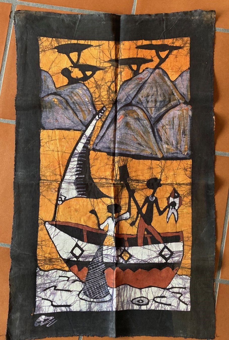Tutte le decorazioni: Batik Wandbehang aus Afrika – Nuovo (secondo la descrizione) da Orselina venduto da Vrenegonde