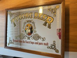 Tuborg Beer Spiegel, Bar Spiegel, Top Zustand, Retro!