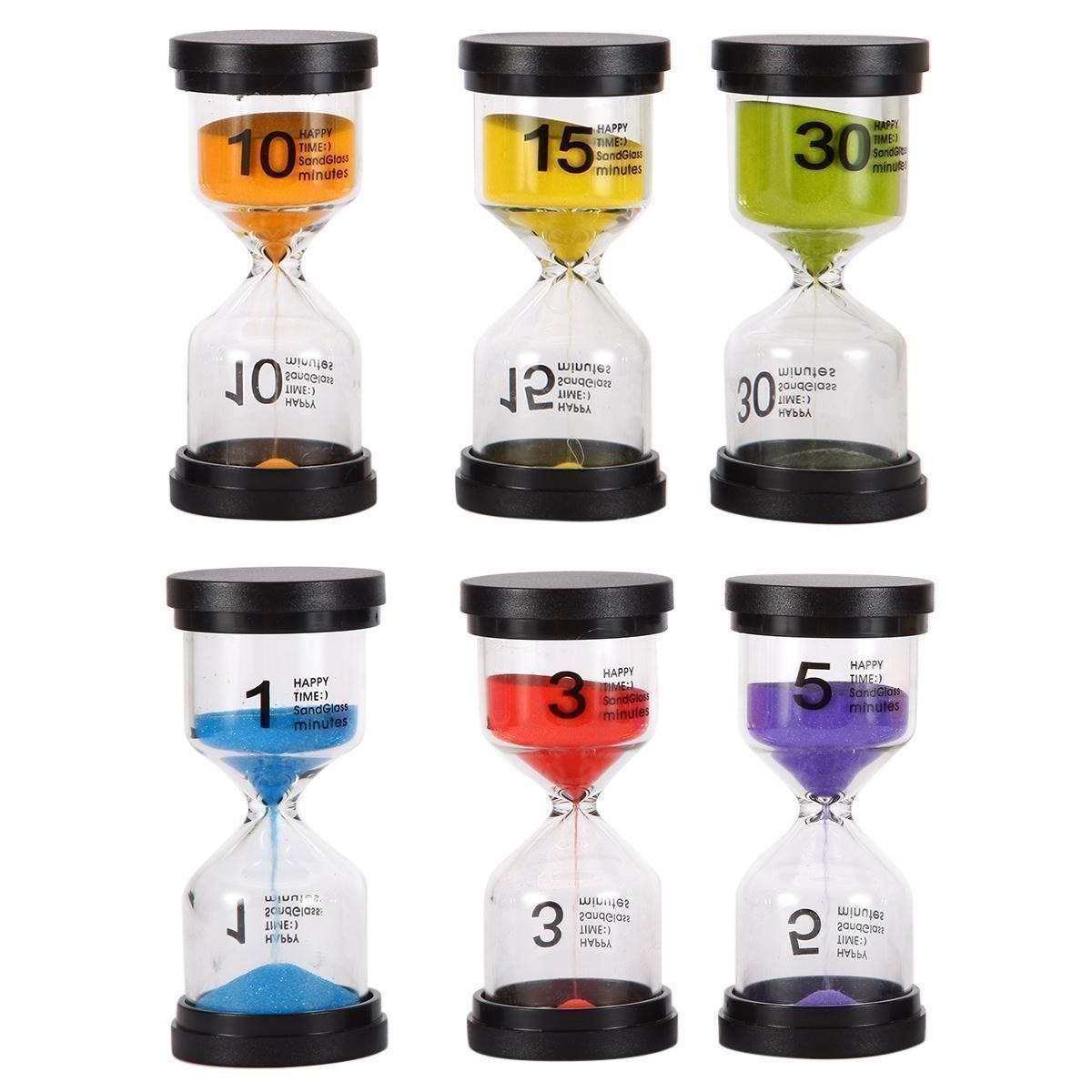 Orologi: 6er Sanduhren Sand Uhr Timer Set – Nuovo (secondo la descrizione) da Thun venduto da Laoye 3