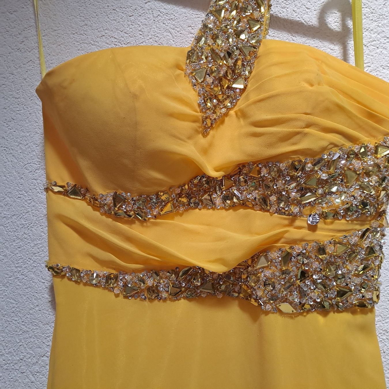 Vestiti: Gelbes Abendkleid, Seide, Grösse M – Usato da Frauenfeld venduto da Andadaa 1