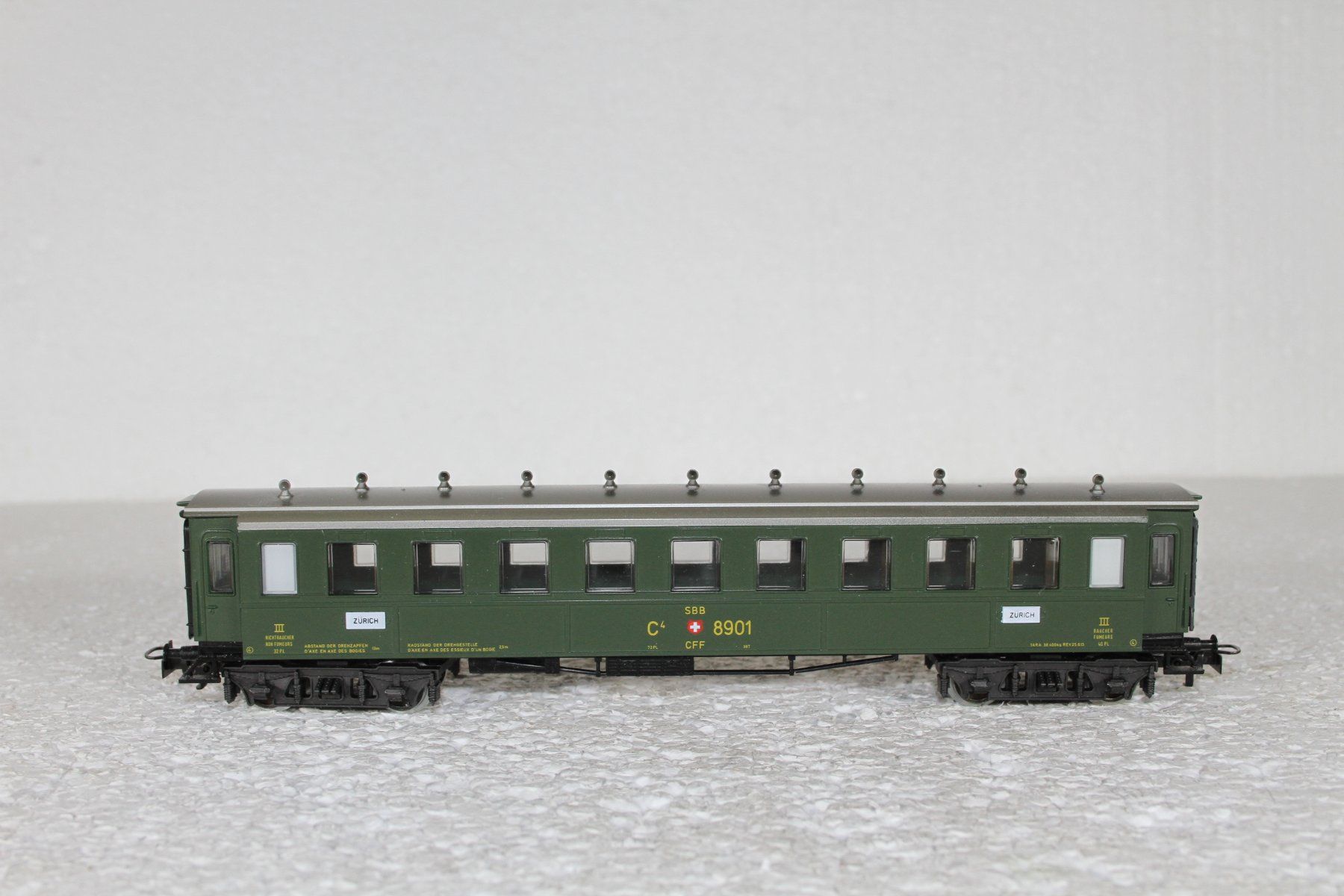 Märklin Modelleisenbahnen: Märklin 4138 SBB 3.Kl. Personenwagen Oldtimer – Gebraucht aus Triesen von gleis8 5