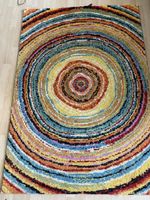 Bunter Hochflor Teppich Ring Muster 160x230cm CHF 45
