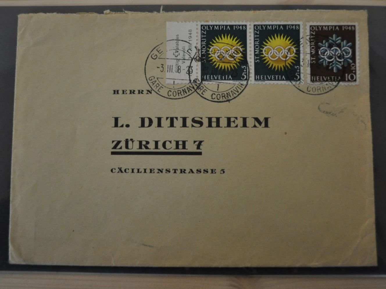 Tutti i francobolli: Brief 1948 Olympiamarken (54) – Usato da Zeihen venduto da Hammerpreise