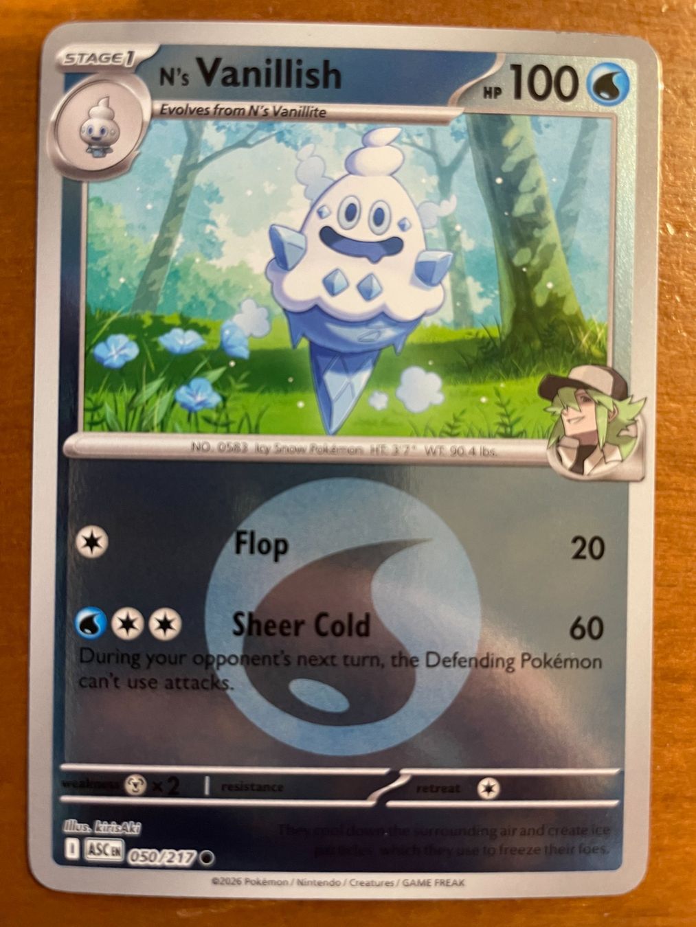 Pokémon Carte collezionabili: Pokemon N's Vanillish Reverse (Versand gratis) – Nuovo (secondo la descrizione) da Chur venduto da Angerson