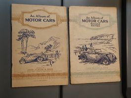 Zwei alte Sammelbilder Alben Automobil John Player Sons 1938