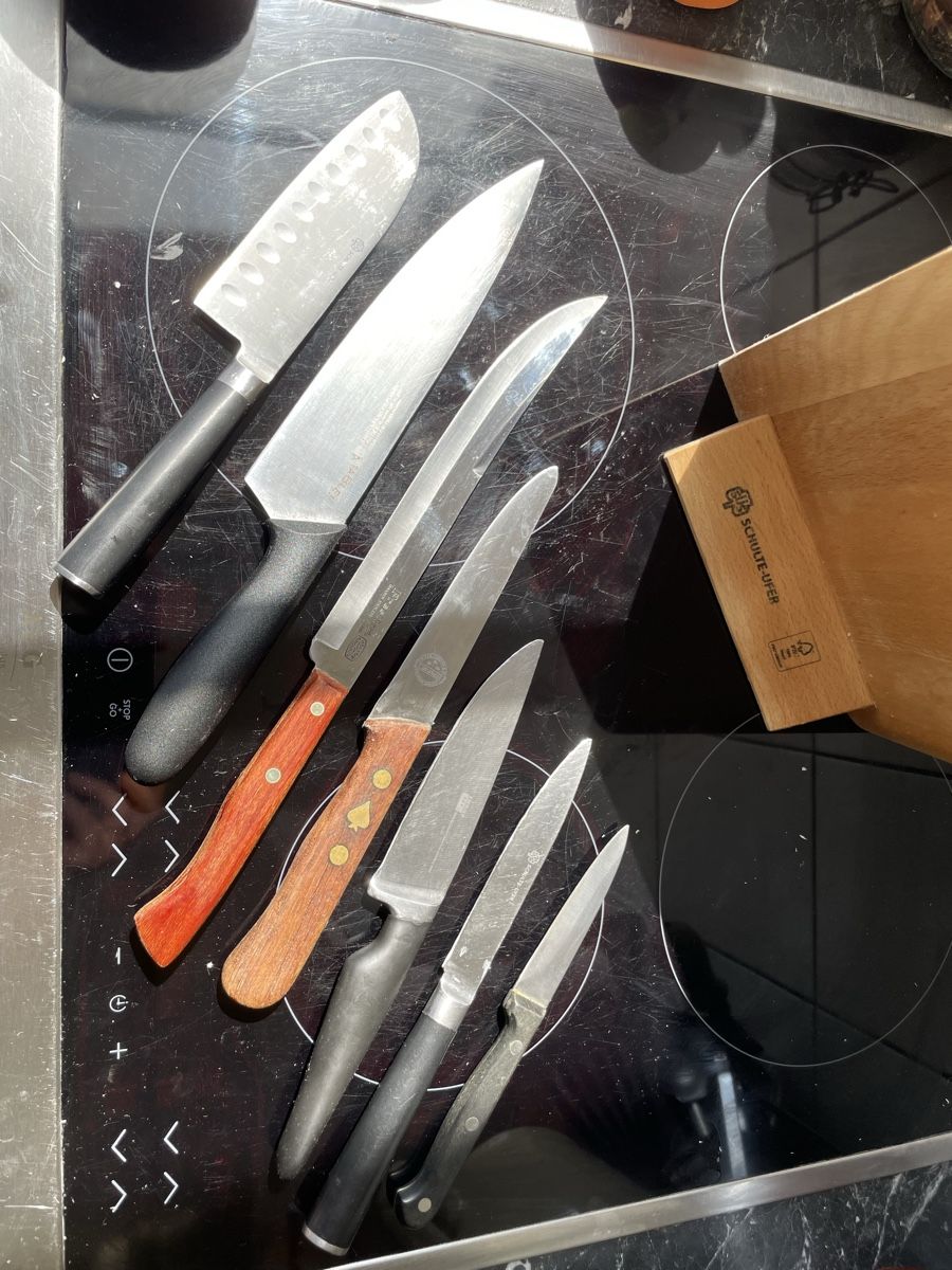 Messer: Messerblock Schulte Ufer aus Holz, mit Messern gewachst – Gebraucht aus Nidau von Beritundpan 4