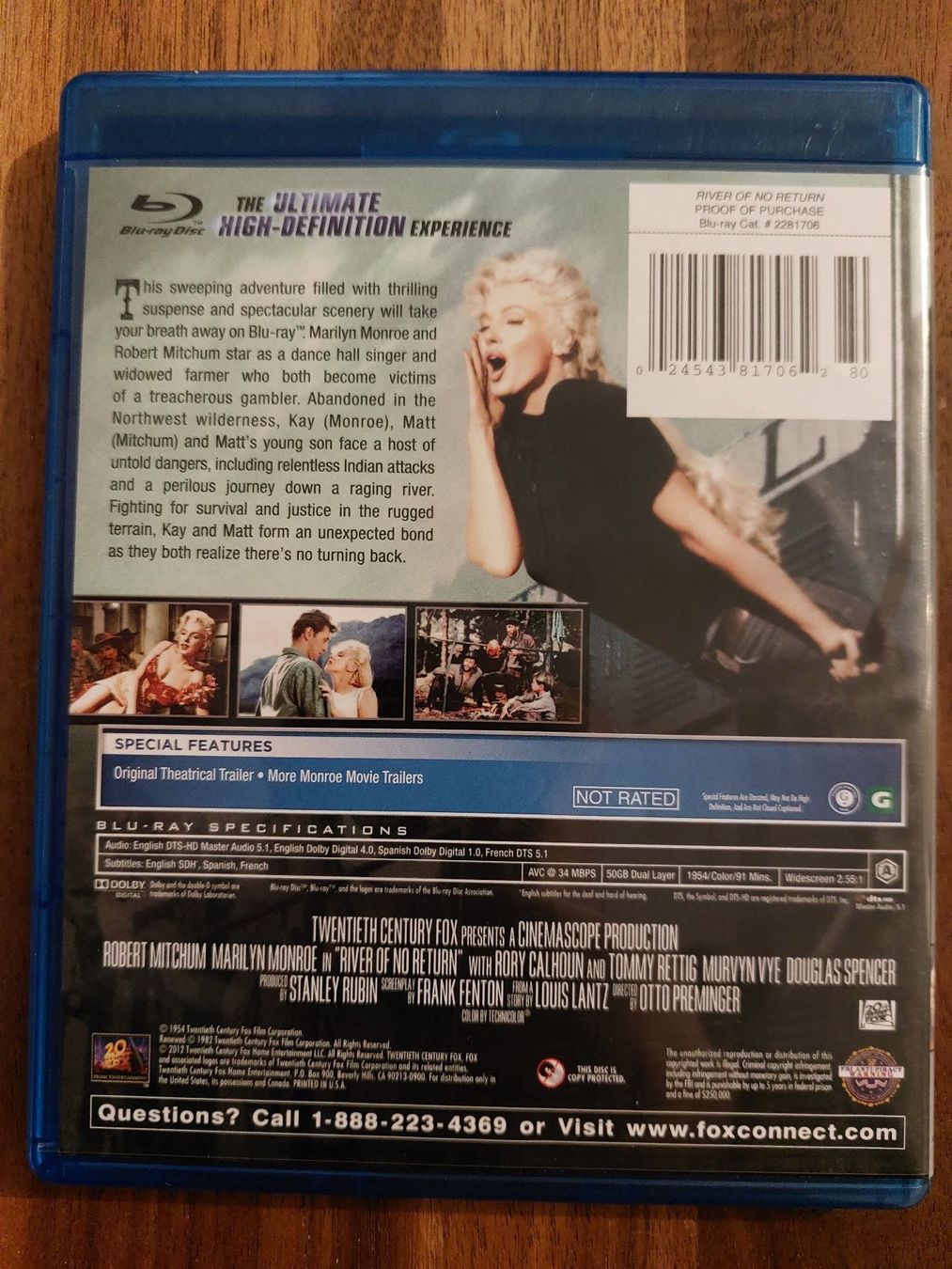 Tutti i DVDs: Blu Ray - River of no Return mit Marilyn Monroe – Usato da Rheinfelden venduto da FilmAuktion 1