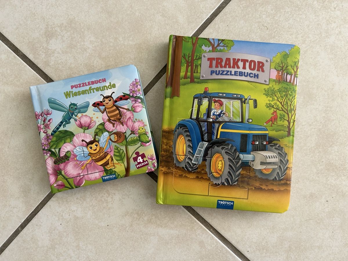 Puzzle: 2 Puzzlebücher Traktor und Wiesenfreunde – Usato da Sarnen venduto da MPH83