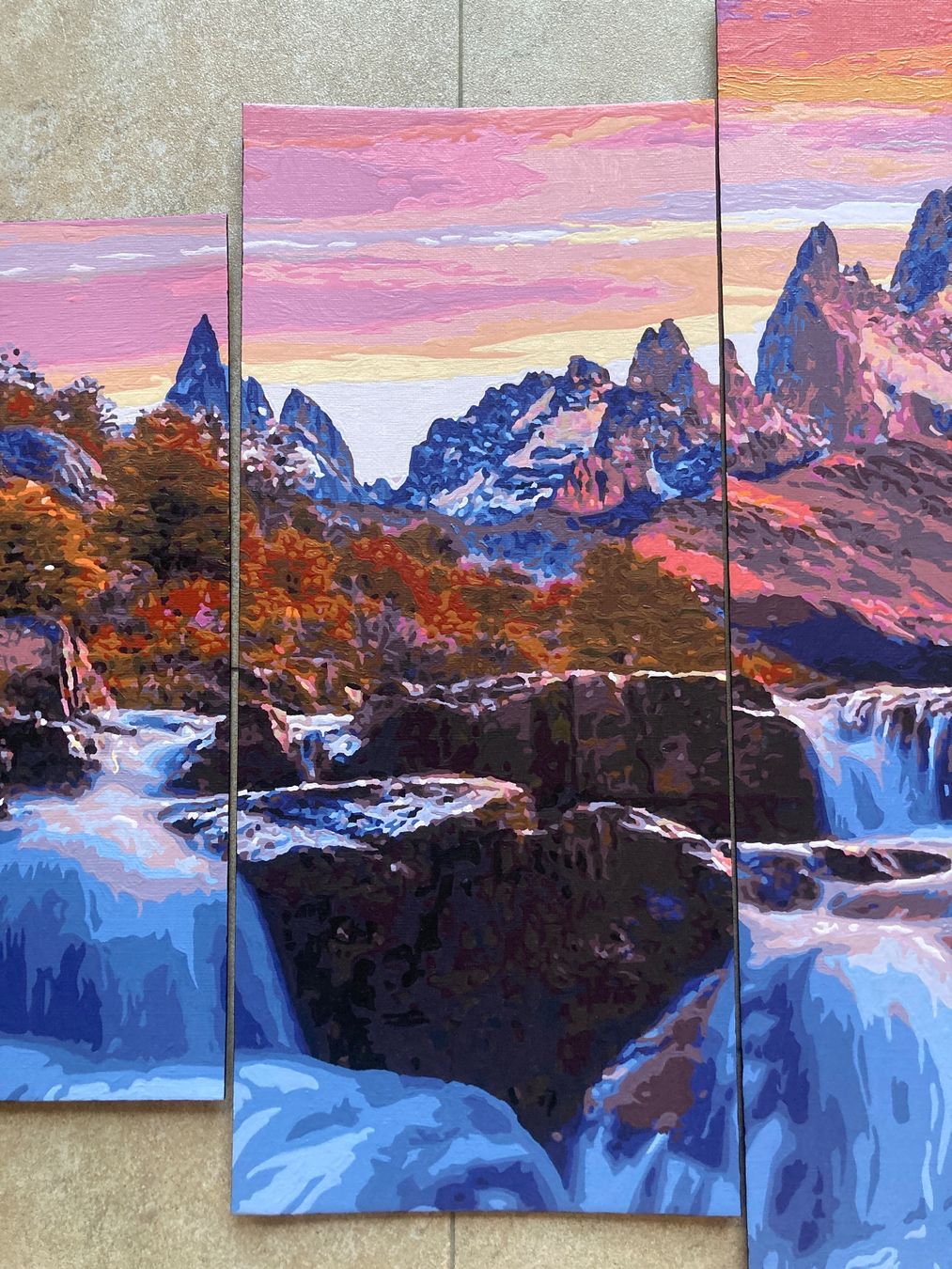 Dipinti: 5-teiliges Gemälde/Bild "Mystisches Patagonien" – Usato da Gelterkinden venduto da froggy80 2