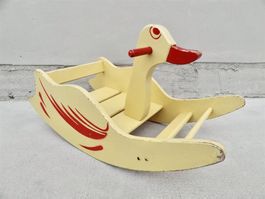 seltene Schaukelente Wisa Gloria Holz Schaukel Ente