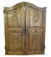 Paar Holztüren im Louis-XV-Stil, um 1760, mit Schlüsseln