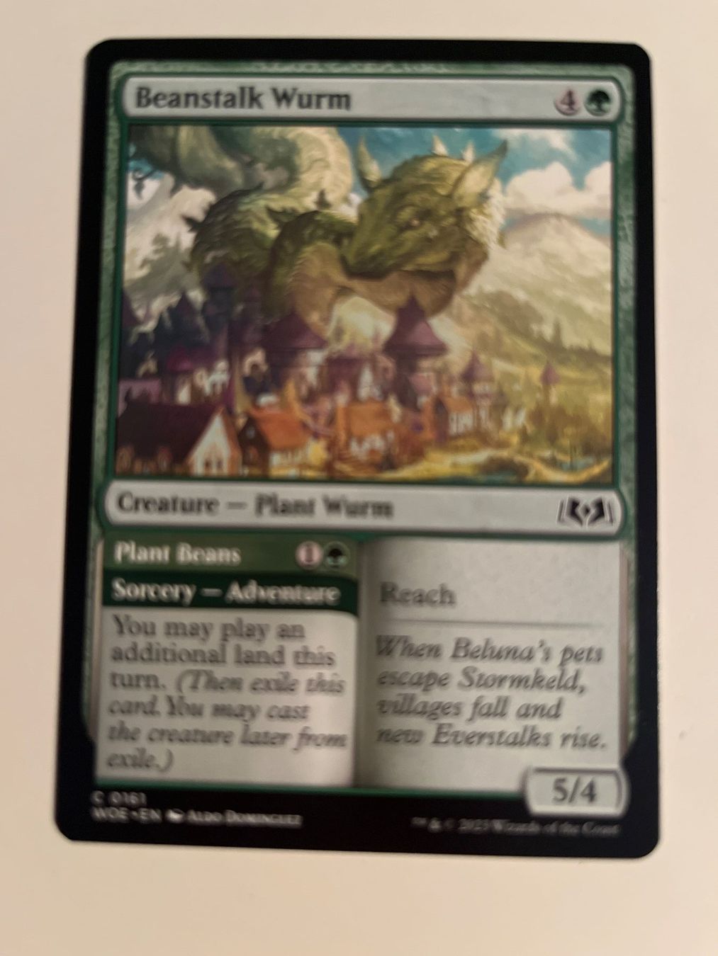 Magic The Gathering Carte collezionabili: 1 x Beanstalk Wurm - Magic: The Gathering - MtG – Usato da Kriens venduto da Shadi1980
