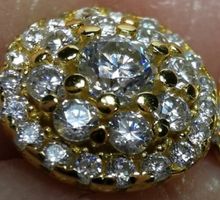 Boucles d'oreille argent avec moissanites de 0,008  ct