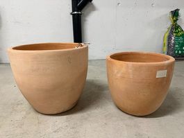 Zwei grössere Tontöpfe Garten