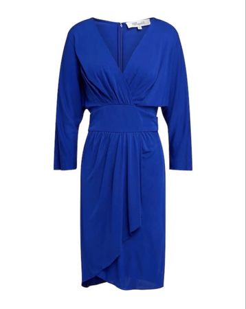 DIANE VON FÜRSTENBERG Mini Kleid Kobaltblau US36 S/M neu
