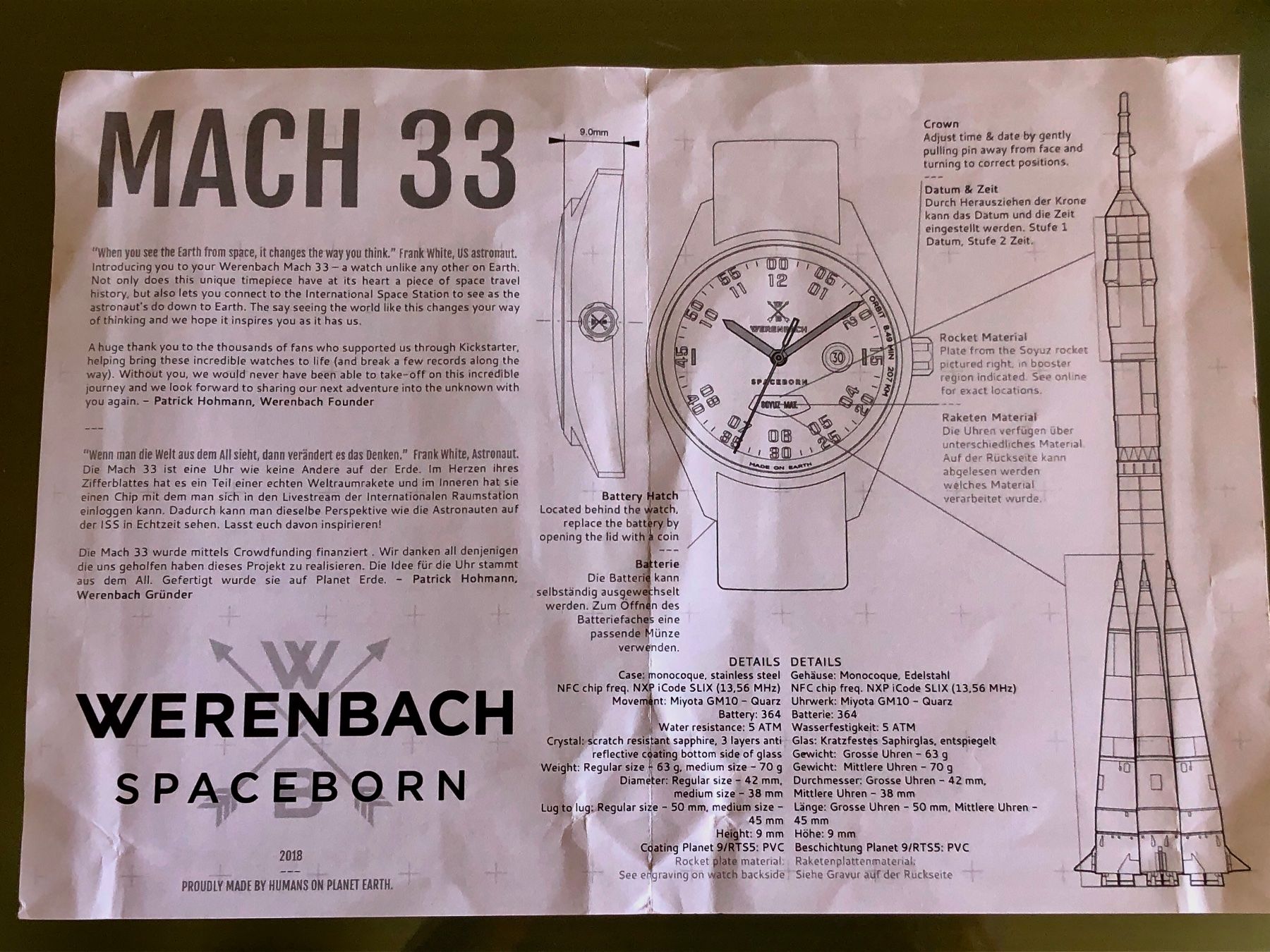 Uhren: Werenbach Uhr Planet 9/Mach33 – Neu und originalverpackt aus Oftringen von Jradioman 8