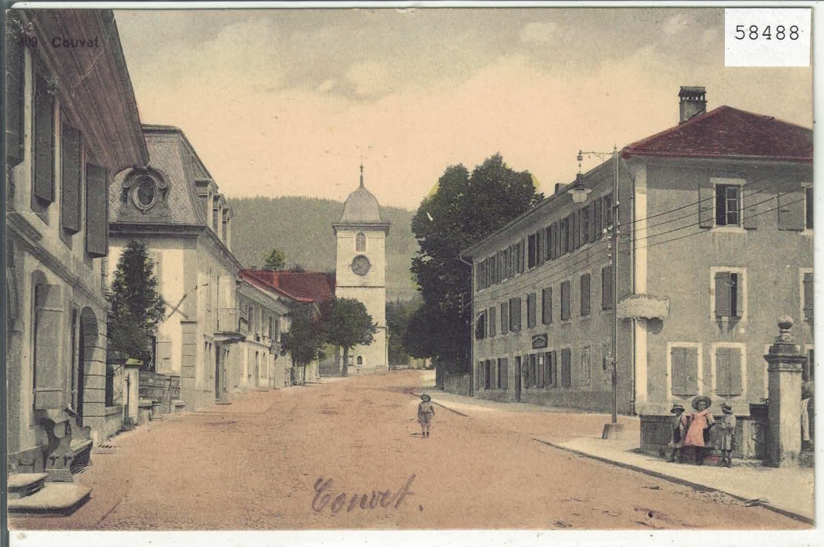 Cartoline postali: Couvet - La Poste - animee - coloriert – Usato da Ettingen venduto da Kartenplanet