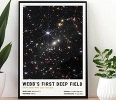 NASA WEBB‘S FIRST DEEP Leinwandbild 21x30cm NEU (Rahmenlos)