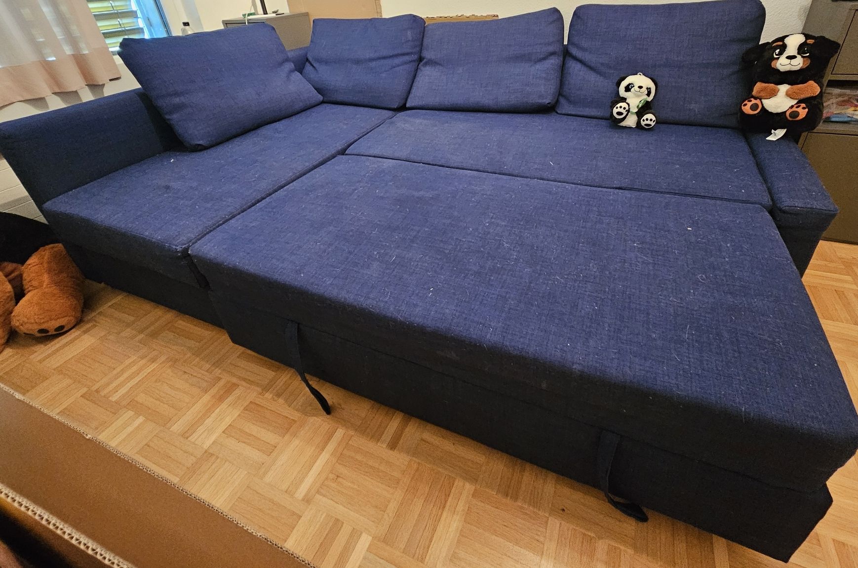 Divani: Ecksofa/Schlafsofa, blau – Usato da Liestal venduto da Minuela 1