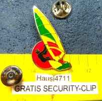 WIND-SURF SPORT PIN GLASIERT MIT SECURITY-CLIP
