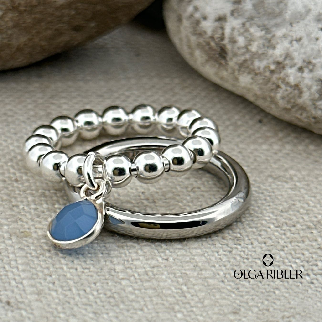 Olga Ribler Anelli: Ring SET Edelstahl & Silber Grösse 54 – Nuovo (secondo la descrizione) da Luzern venduto da Schmuckoutlet