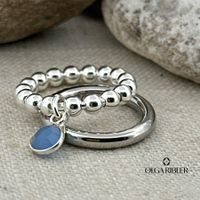 Ring SET Edelstahl & Silber Grösse 54