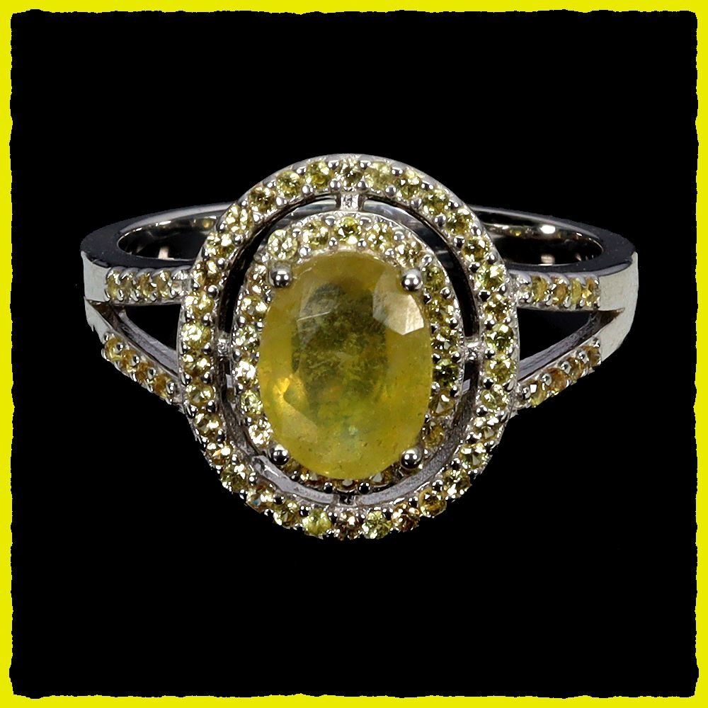 Anelli: Gelber Saphir 925 Silberring – Nuovo e nell'imballaggio originale da Oberglatt ZH venduto da Goldfee1 1