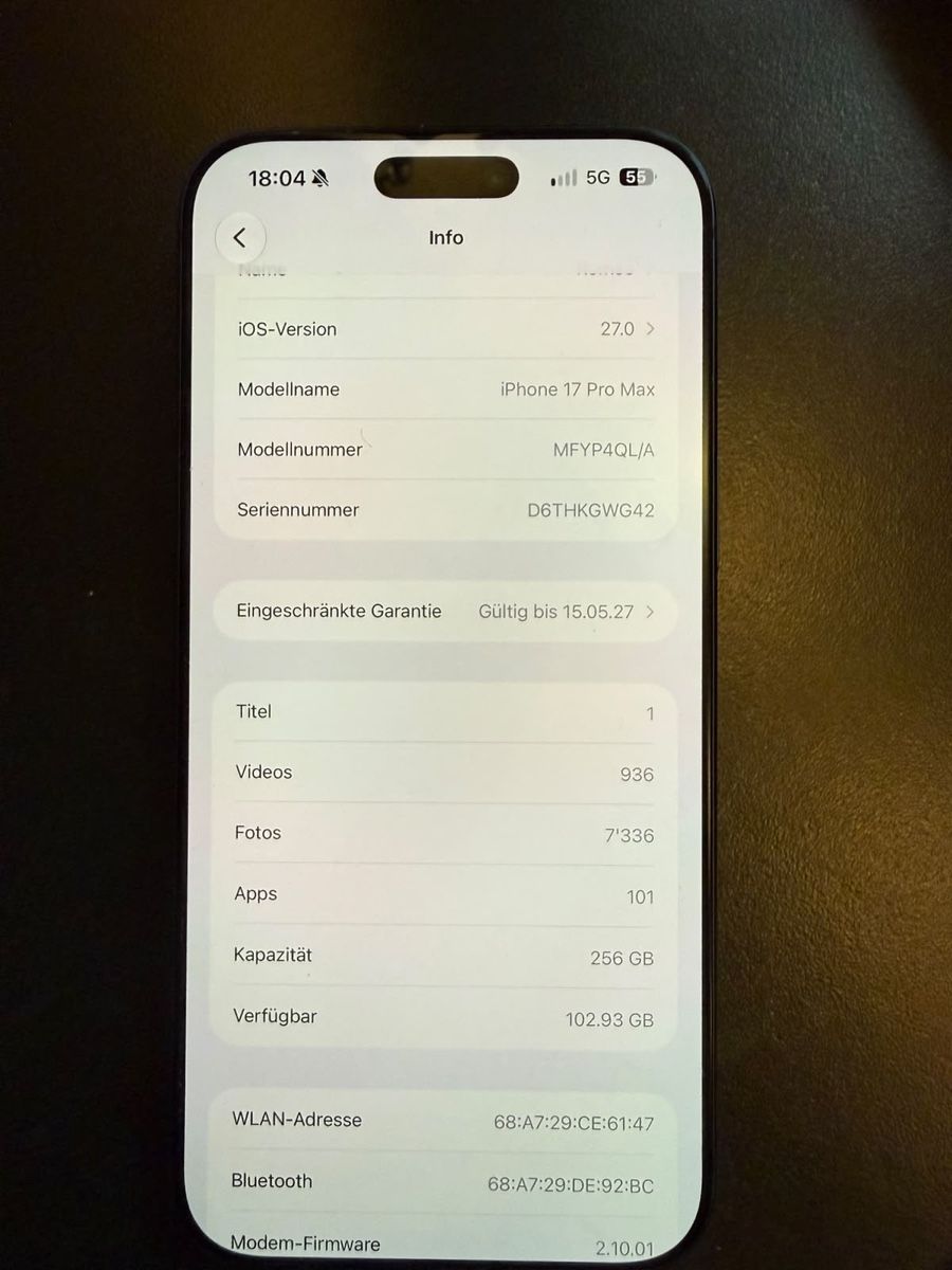Apple Handys / Smartphones: iPhone 17 Pro Max 256 GB – Neu (gemäss Beschreibung) aus Oftringen von Happydrummer 4