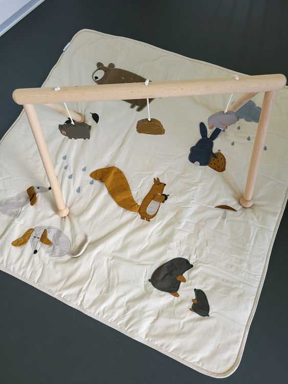 Dr.Rapeti Spieldecke Mit Spielbogen - 7-in-1 Baby Krabbeldecke Mit Spiegel & Stoffbuch