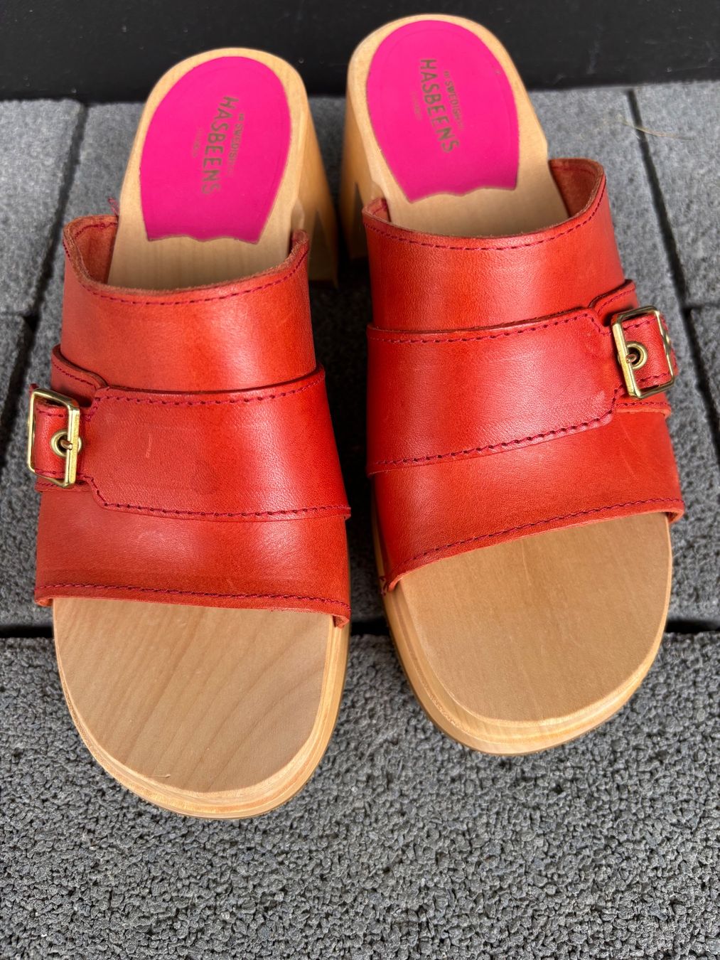 Scarpe da donna: Swedish Hasbeens 37 orange leather sandals – Usato da Steinhausen venduto da ChromeVintage 6