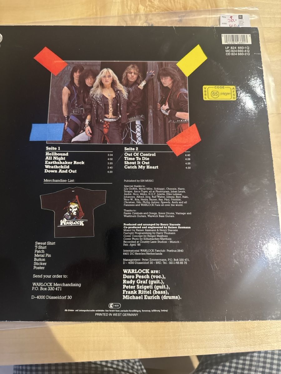 Dischi in vinile: Warlock Hellbound LP(Vinyl) + Poster Limited Edition! – Usato da Solothurn venduto da Alex702 1