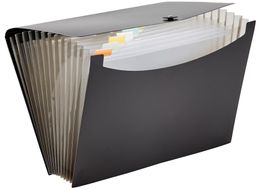 Dokumentenmappe A4, Fächermappe, grau, Schwarz, 2er-Pack