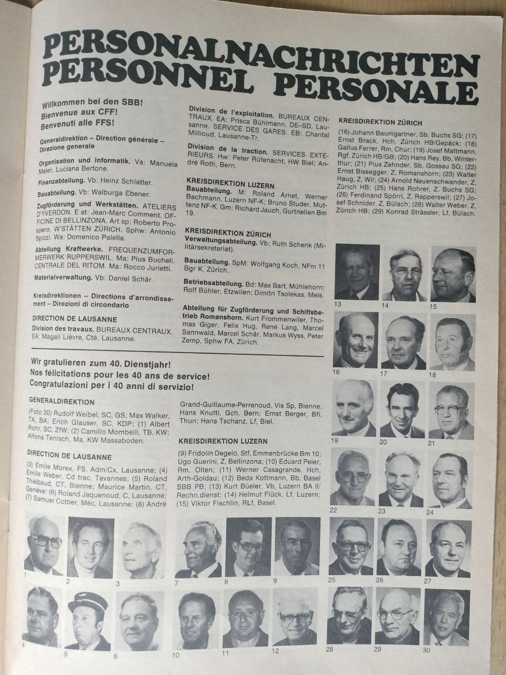 Riviste & Magazine: SBB CFF FFS Nachrichtenblatt von 1983 – Usato da Schwanden Sigrisw venduto da pho_2mc9 7
