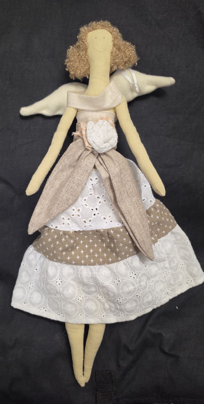 Bambole: Handgemachte Stoffpuppe Engel, Höhe 45cm – Usato da Galgenen venduto da jen_v552