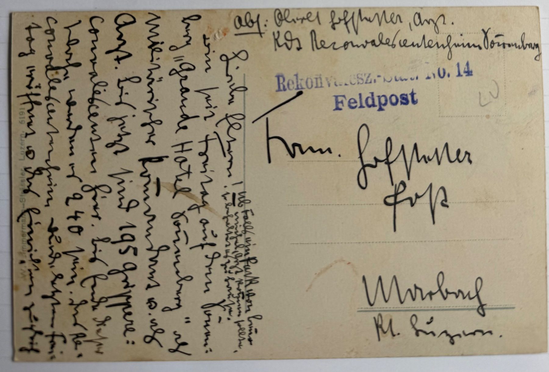 Cartoline postali: Sönnenberg - Gegen Vitznau 1920 env. – Usato da Lutry venduto da Ediego 1
