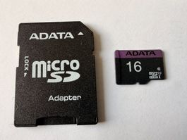 Micro SD Karte mit Adapter
