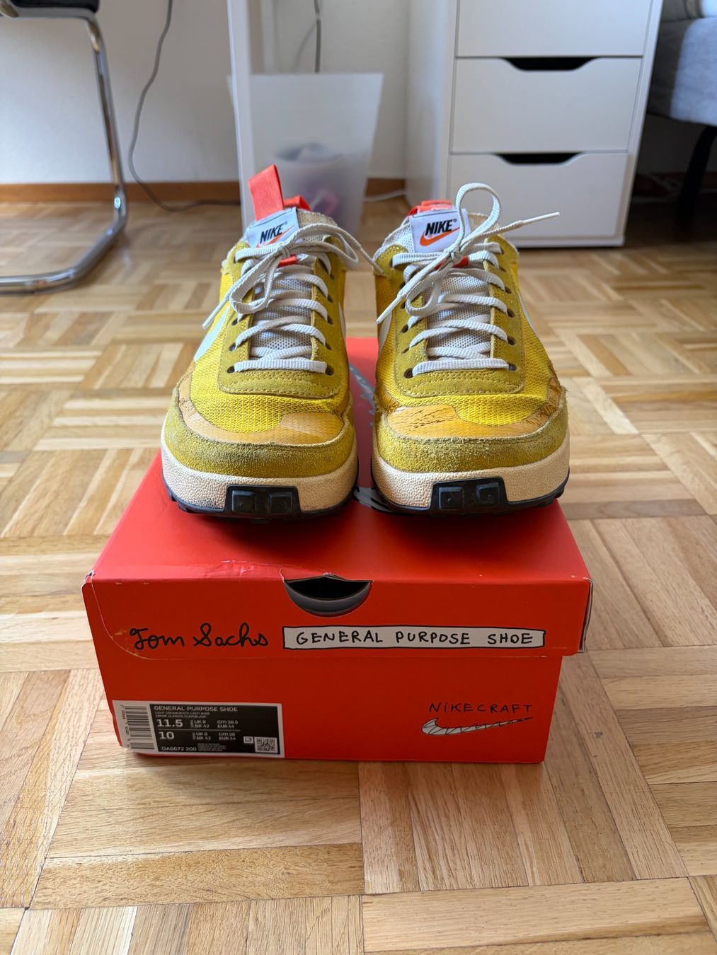Nike Scarpe da uomo: NikeCraft Tom Sachs General Purpose Shoe Yellow Original Box – Usato da Zürich venduto da kaugaug 2