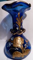 EINMALIGE DURCHSICHTIGE BLAUE VASE,---13,5 CM x 8 CM