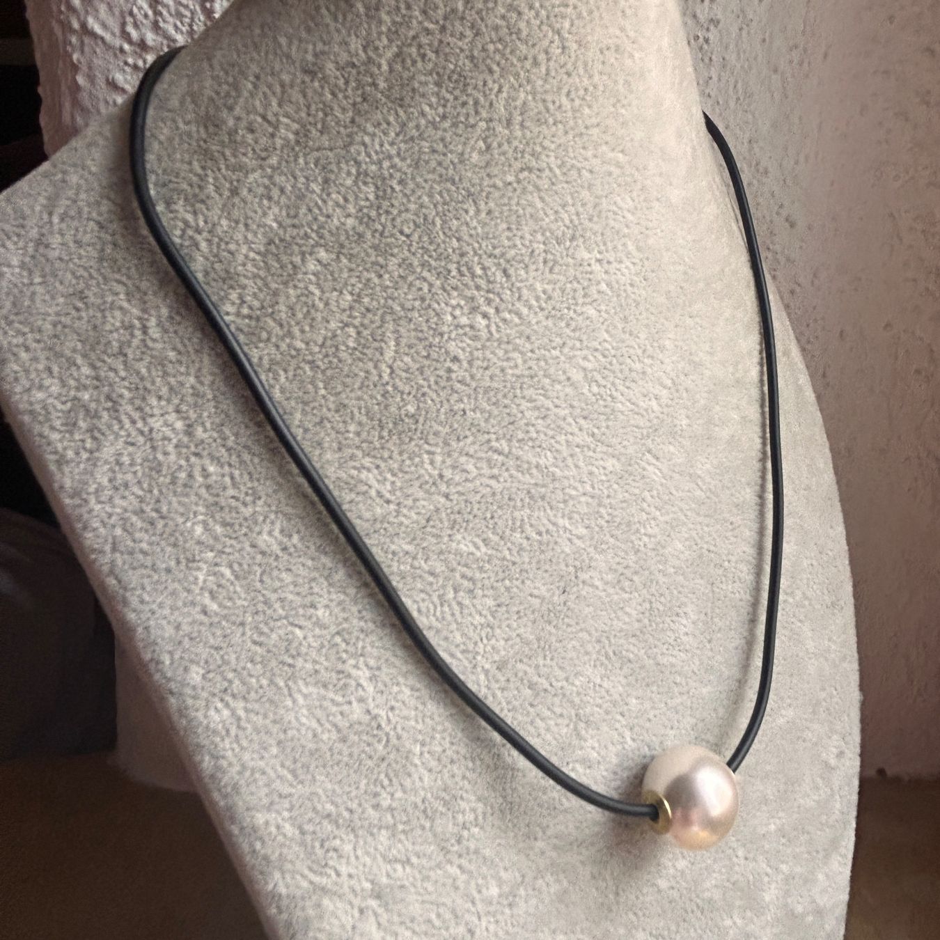 Catenine: Halskette mit Perle  (Silberverschluss) 40cm – Usato da Laufen venduto da belleskulptur 1