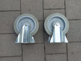 2 Lenkrollen mit Vollgummirad 200 mm Top Zustand