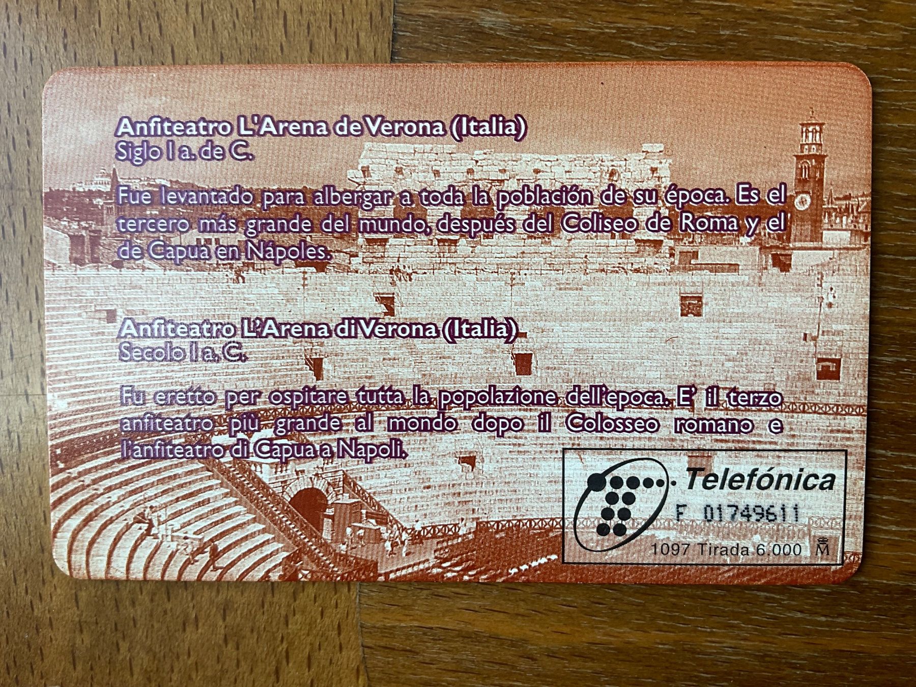 Schede telefoniche: Telefonkarte Spanien Veronafil – Usato da Zürich venduto da Tolima194 1