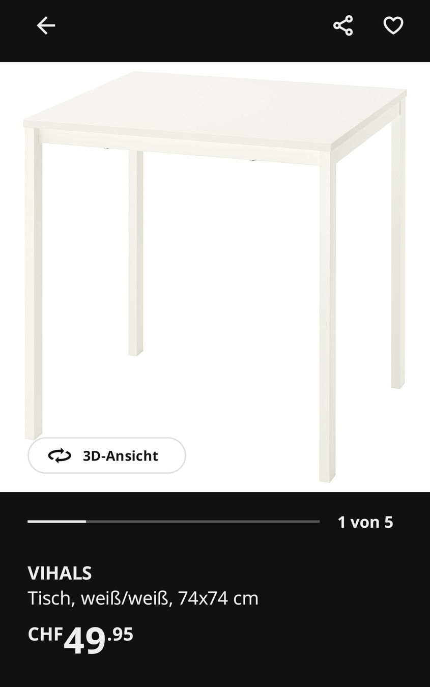 Ikea Tables: Tisch Ikea  – D'occasion à Glattpark(Opfikon) par fra_7y7g 1