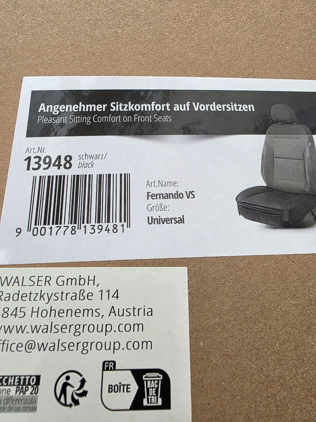 Accessori per altri veicoli: Wohnmobil oder Transporter Sitzbezüge NEU von Walser – Nuovo e nell'imballaggio originale da Bassersdorf venduto da Zopzero 6