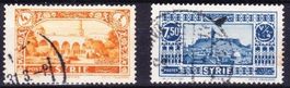 Série 2 timbres Syrie - 1930 - Obl