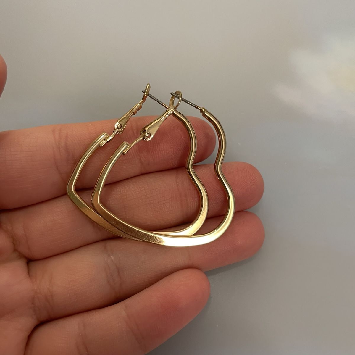Ohrringe & -stecker: Ohrringe, Herz Form, gold, Creolen – Neu (gemäss Beschreibung) aus Bellach von Lapislazuli_blues 2