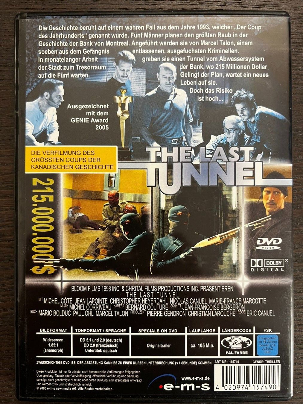 Tutti i DVDs: The Last Tunnel – Usato da Zürich venduto da FilmFreunde 1