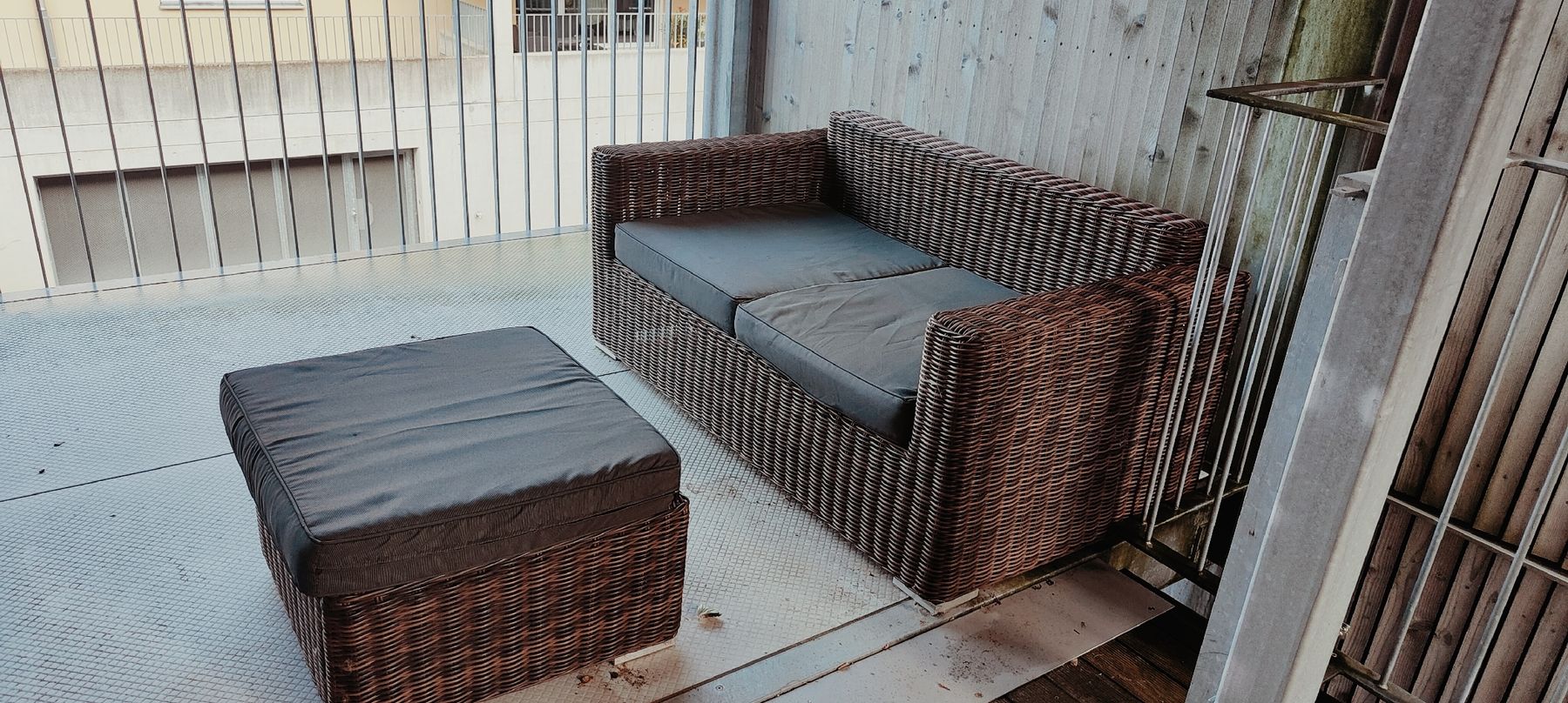 Sofas: Rattan-Lounge, Outdoor  – Gebraucht aus Kaltbrunn von Sascha_726 1
