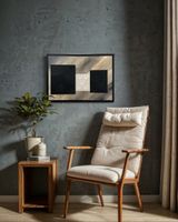 Bild Kunstherzen Schwarz Beige Modern Neu