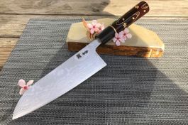 Shigeki Tanaka Damast Messer Santoku Rarität