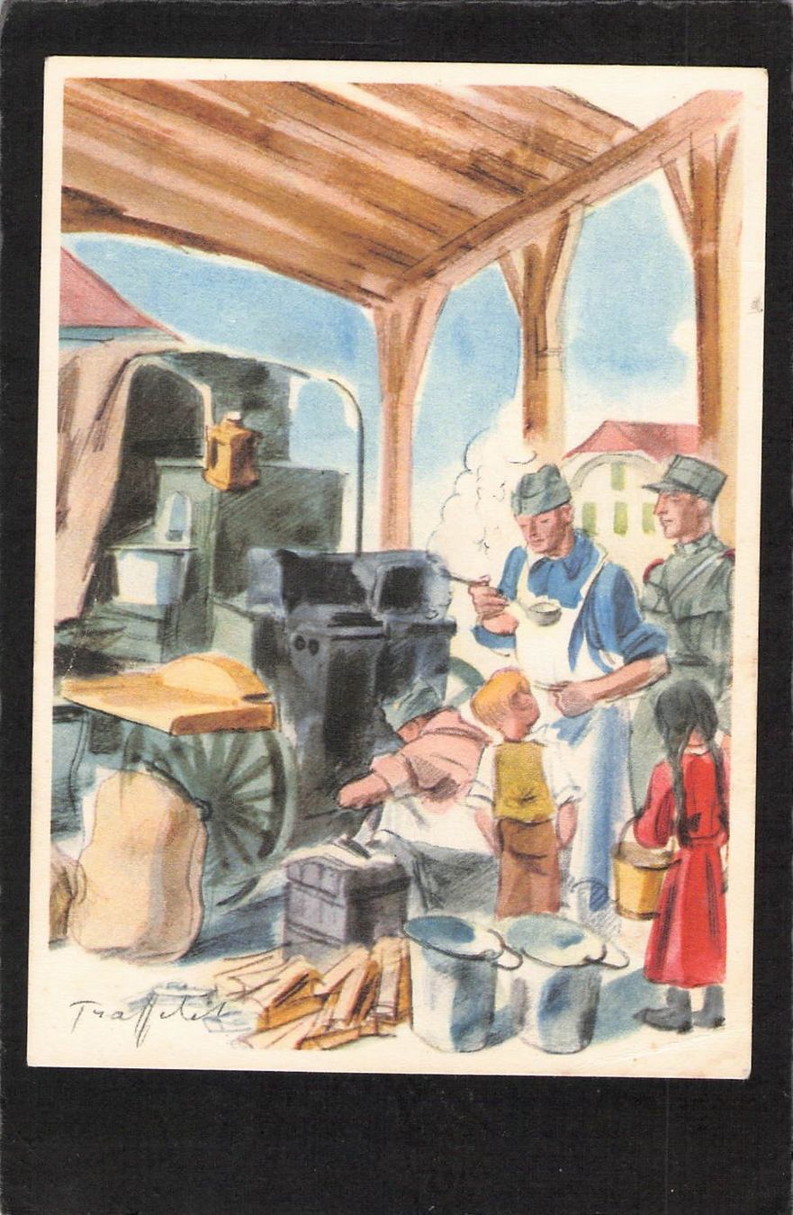 Ansichtskarten: Einheitskarte Kommandostäbe Nr.31 , Traffelet – Gebraucht aus Reichenburg von ibiza18